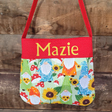 Load image into Gallery viewer, Gnome with Mushrooms & Flowers Girls Purse
