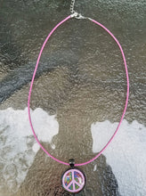 Load image into Gallery viewer, Pink Peace Sign  Neckless