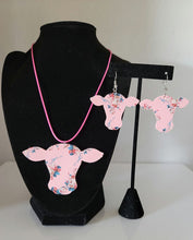 Load image into Gallery viewer, Cow Necklace/Earrings Set