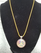 Load image into Gallery viewer, Yellow Peace Sign Necklace