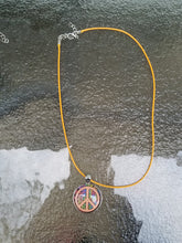 Load image into Gallery viewer, Yellow Peace Sign Necklace