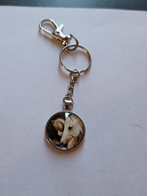 Load image into Gallery viewer, White Horse Keychain Cabochon