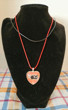 Load image into Gallery viewer, Black Cat Cabochon Heart Necklace