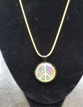 Load image into Gallery viewer, Lite Yellow Peace Sign Necklace