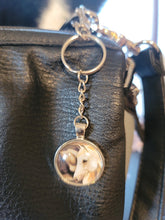Load image into Gallery viewer, White Horse Keychain Cabochon