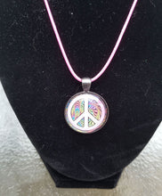 Load image into Gallery viewer, Pink Peace Sign  Neckless