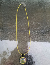 Load image into Gallery viewer, Lite Yellow Peace Sign Necklace