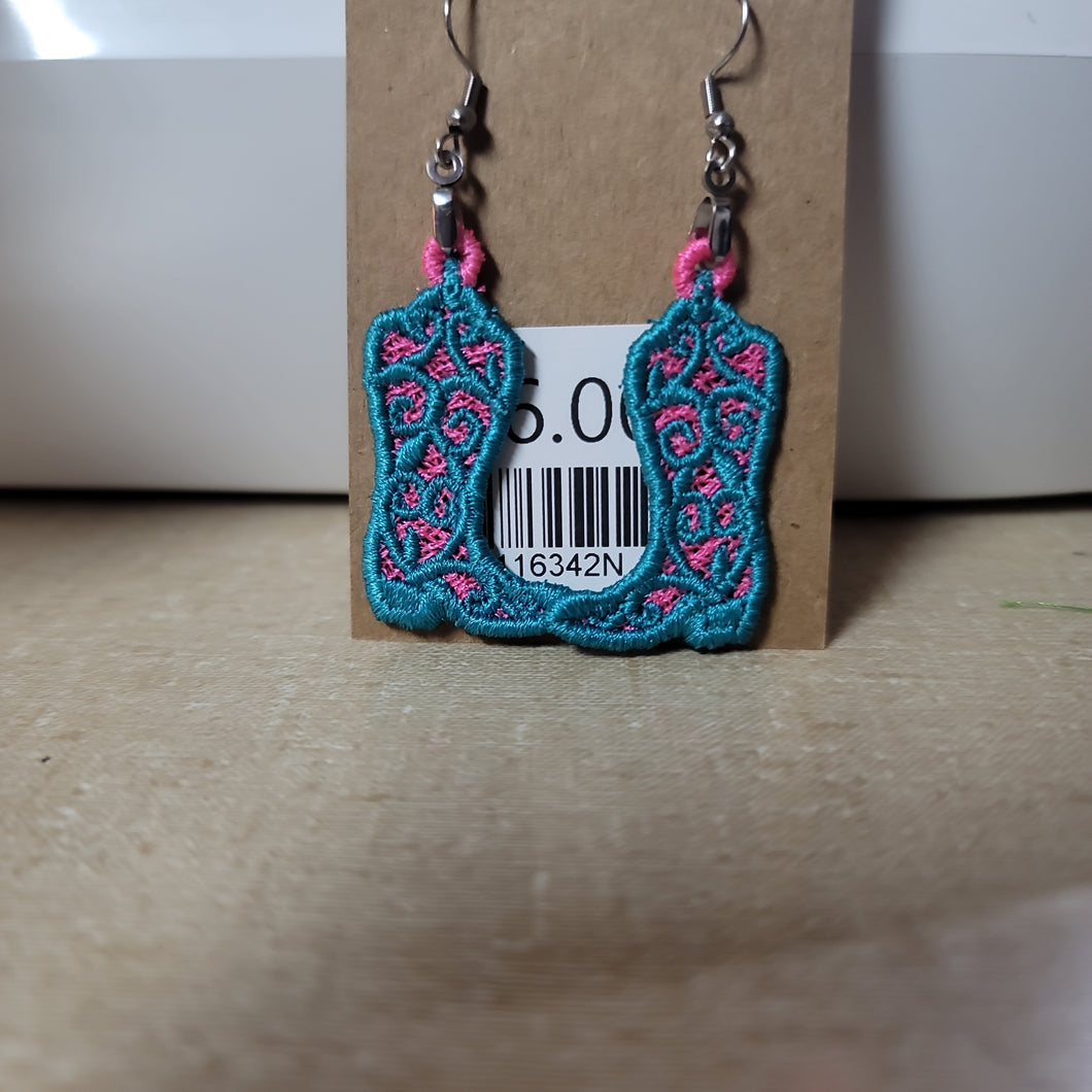 Small lace boots  earrings
