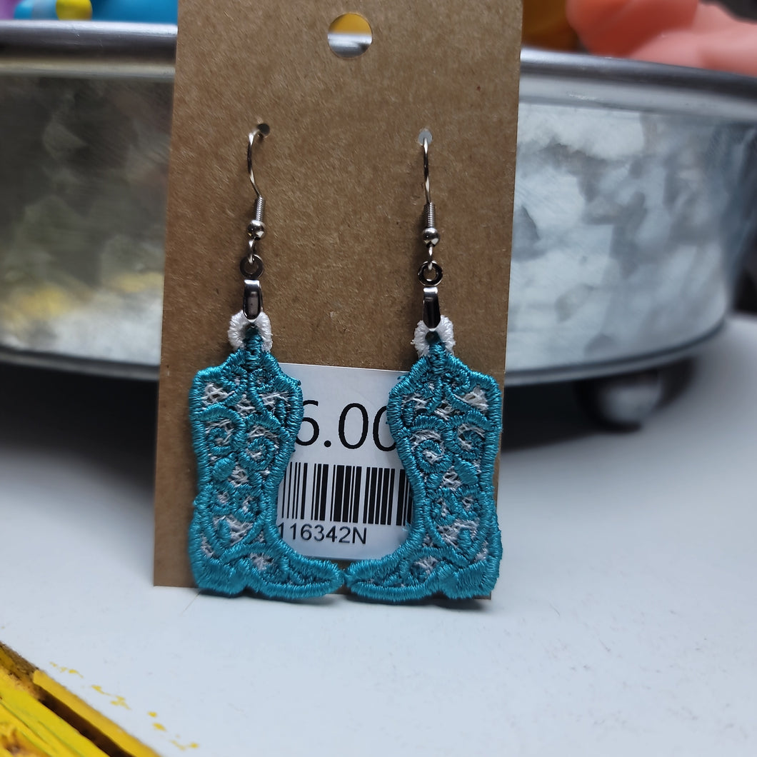 Small Lace Boots Earrings