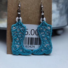 Load image into Gallery viewer, Small Lace Boots Earrings
