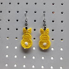 Load image into Gallery viewer, Yellow Bunny Lace Earrings
