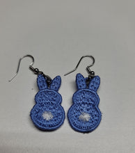 Load image into Gallery viewer, Blue Bunny Lace Earrings
