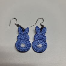 Load image into Gallery viewer, Blue Bunny Lace Earrings
