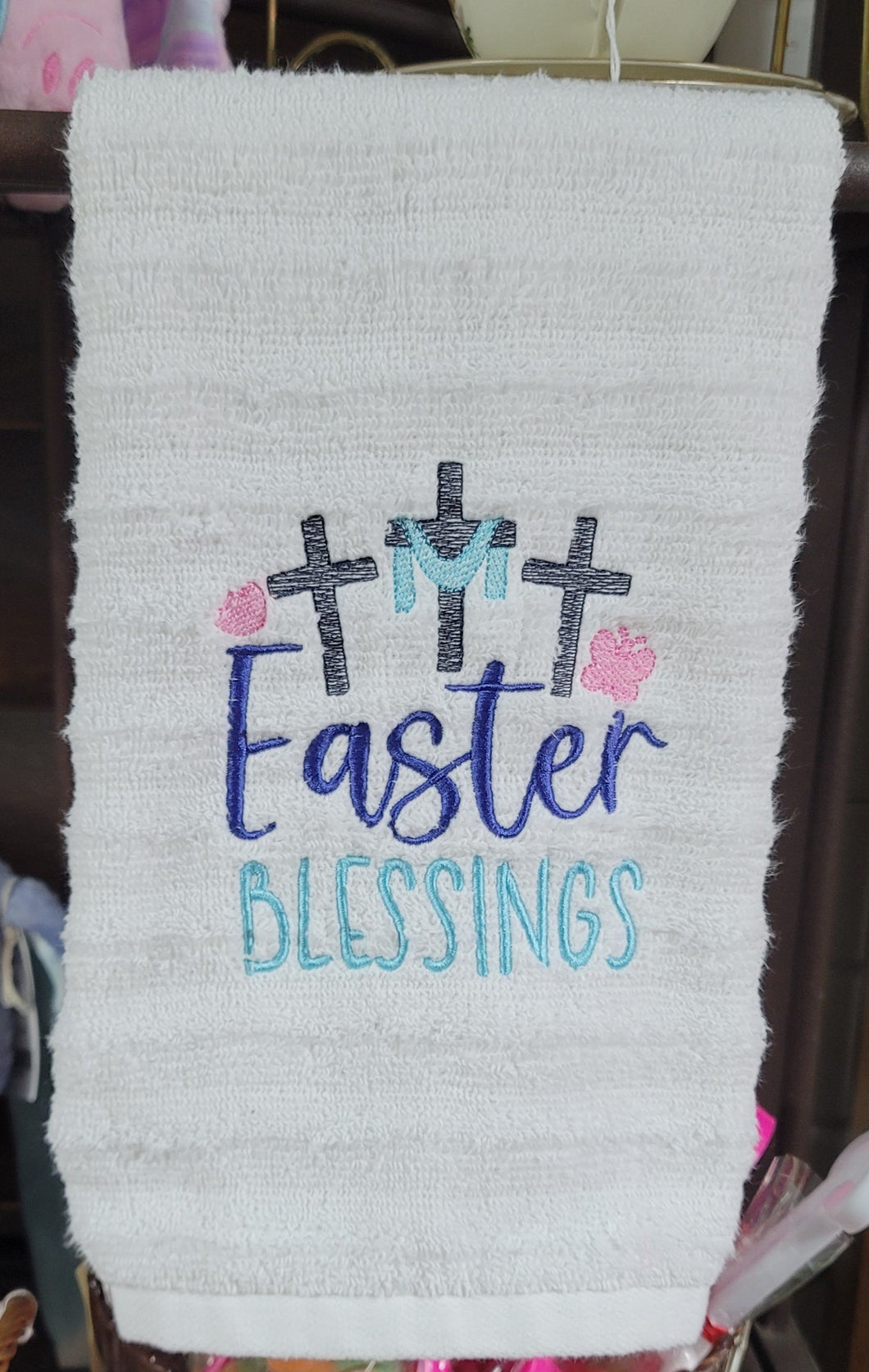 Easter Blessings Embroidered Hand Towel