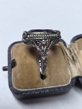 Load image into Gallery viewer, 1930s Filigree ring amethyst
