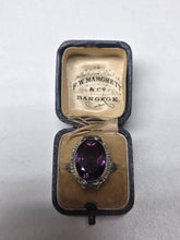 Load image into Gallery viewer, 1930s Filigree ring amethyst
