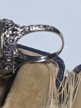 Load image into Gallery viewer, 1930s Filigree ring amethyst
