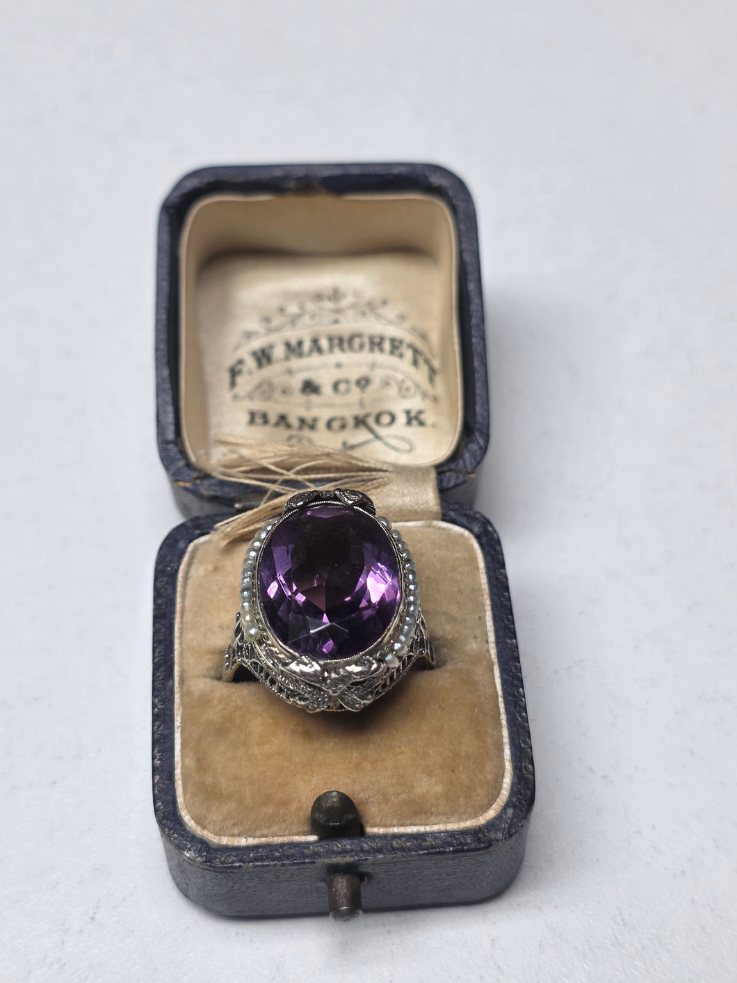 1930s Filigree ring amethyst