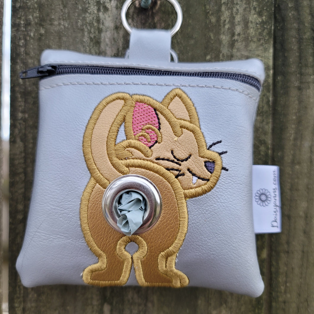 Gold Cat Poo Bag Holder