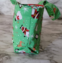 Load image into Gallery viewer, Small Reusable Christmas Fabric Gift Bag
