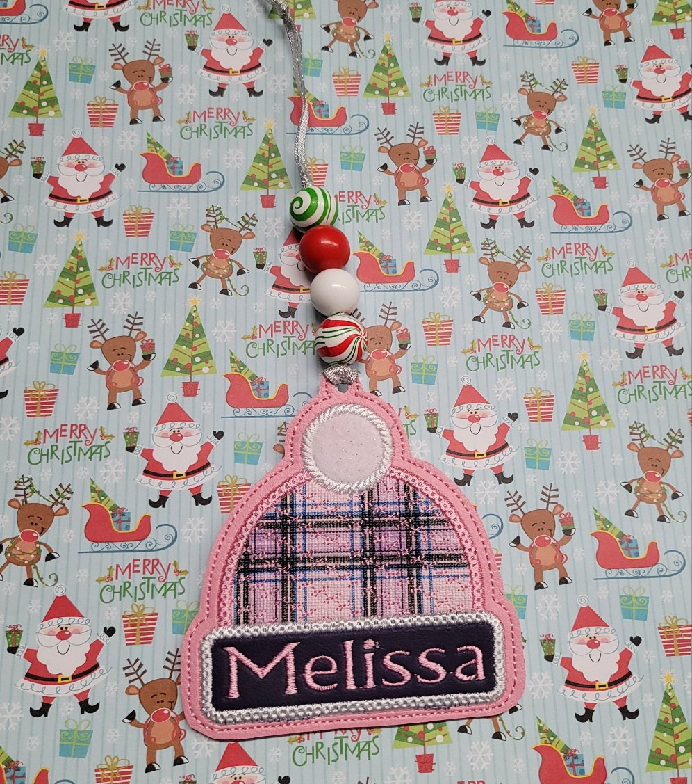Pink Beanie hat  Ornament