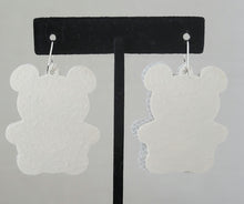 Load image into Gallery viewer, Panda Bear Faux Leather Earrings
