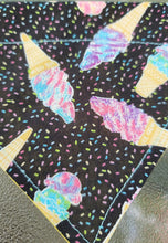 Load image into Gallery viewer, Ice Cream Cone Reversible Dog Bandana
