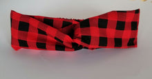 Load image into Gallery viewer, Buffalo Plaid Twist Knot Head band
