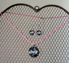 Load image into Gallery viewer, Swallow Bird With Anchors Necklace,Earring Set
