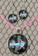 Load image into Gallery viewer, Swallow Bird With Anchors Necklace,Earring Set
