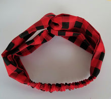 Load image into Gallery viewer, Buffalo Plaid Twist Knot Head band
