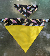 Load image into Gallery viewer, Ice Cream Cone Reversible Dog Bandana
